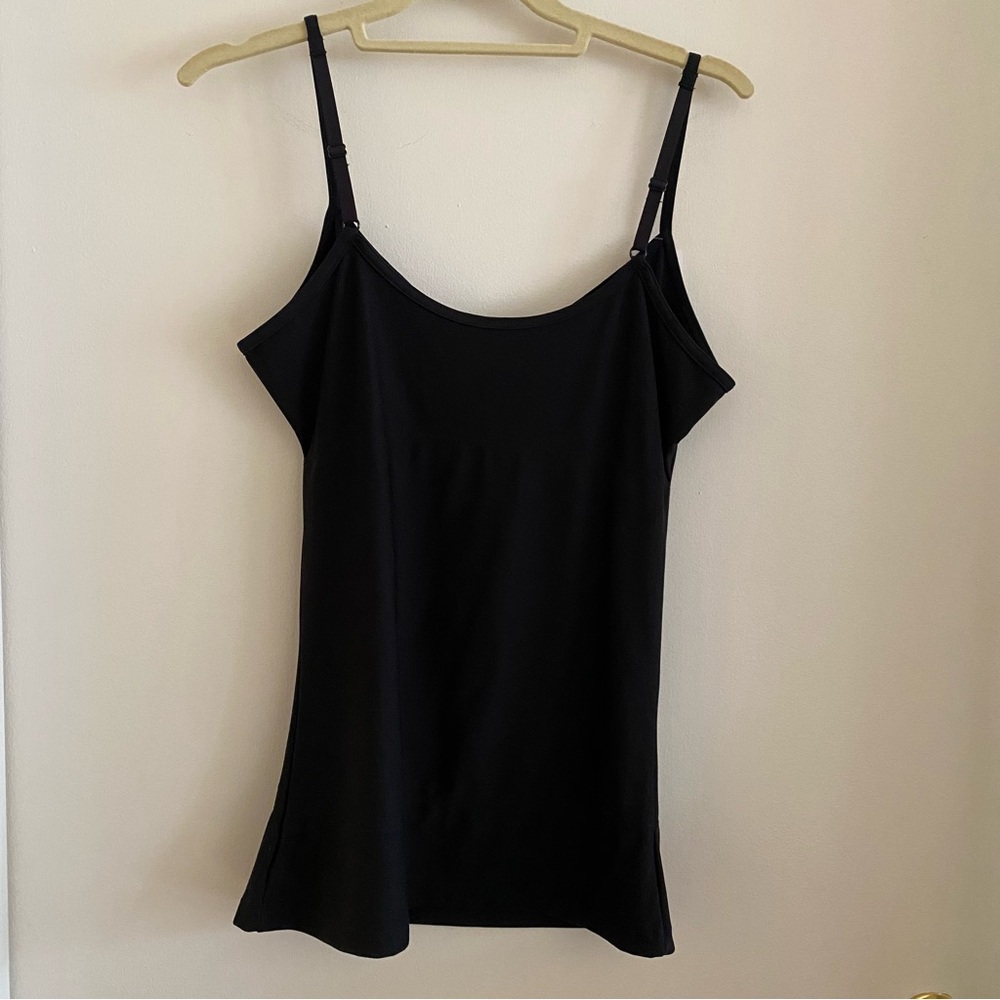 NWT Jockey black midriff tamer tank top. Size L. - Picture 5 of 6